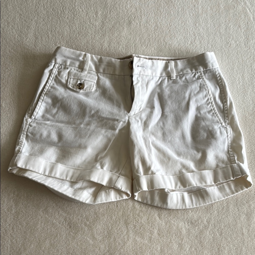 Banana Republic White Bermuda Shorts Classic Design